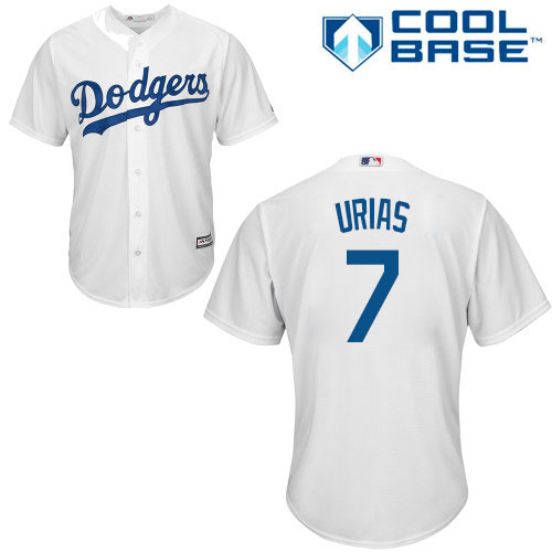 Dodgers #7 Julio Urias White Cool Base Stitched Youth MLB Jersey