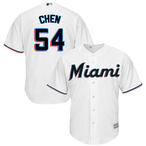Marlins #54 Wei-Yin Chen White Cool Base Stitched Youth MLB Jersey