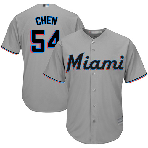 Marlins #54 Wei-Yin Chen Grey Cool Base Stitched Youth MLB Jersey
