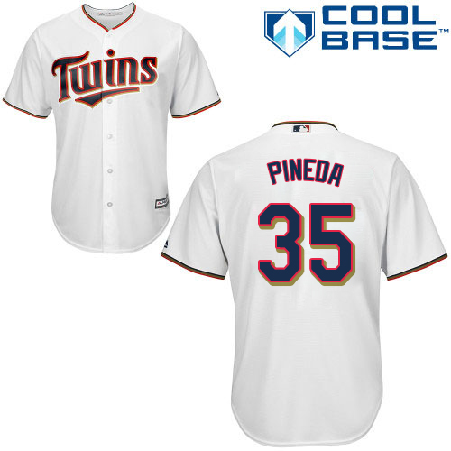 Twins #35 Michael Pineda White Cool Base Stitched Youth MLB Jersey