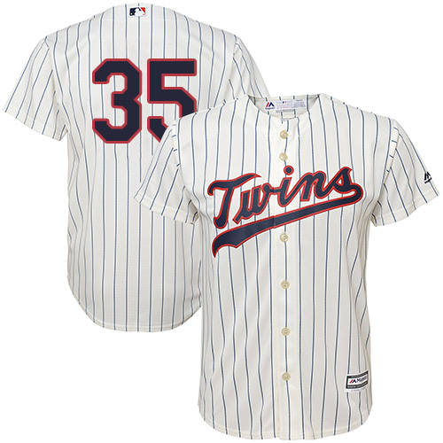 Twins #35 Michael Pineda Cream Strip Cool Base Stitched Youth MLB Jersey