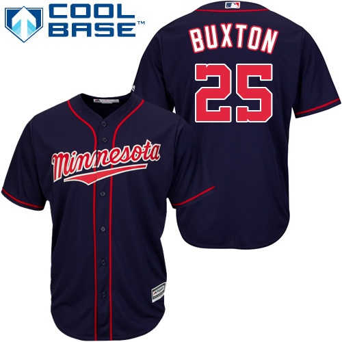 Twins #25 Byron Buxton Navy blue Cool Base Stitched Youth MLB Jersey