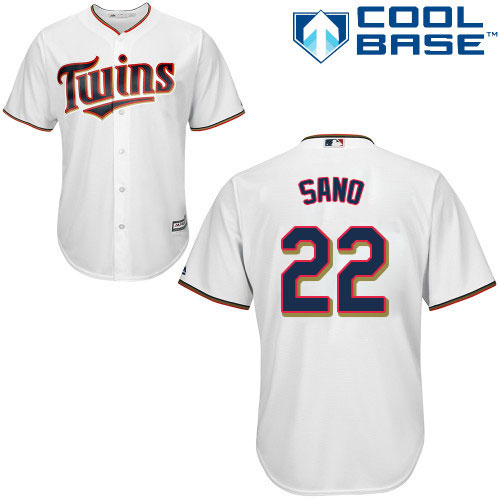 Twins #22 Miguel Sano White Cool Base Stitched Youth MLB Jersey