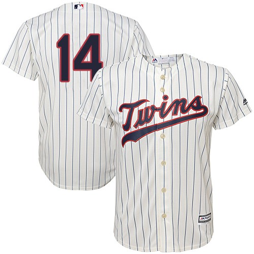 Twins #14 Kent Hrbek Cream Strip Cool Base Stitched Youth MLB Jersey