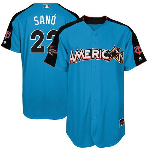 Twins #22 Miguel Sano Blue 2017 All-Star American League Stitched Youth MLB Jersey