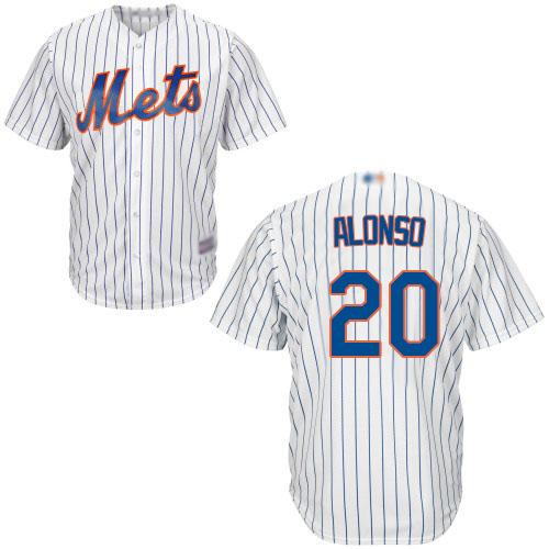 Mets #20 Pete Alonso White(Blue Strip) Cool Base Stitched Youth MLB Jersey