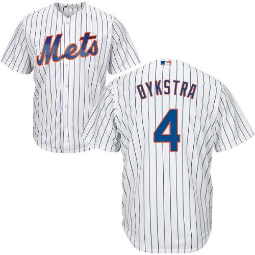 Mets #4 Lenny Dykstra White(Blue Strip) Cool Base Stitched Youth MLB Jersey