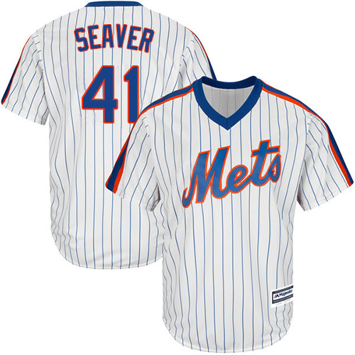 Mets #41 Tom Seaver White(Blue Strip) Alternate Cool Base Stitched Youth MLB Jersey
