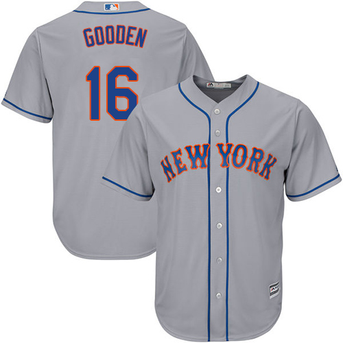 Mets #16 Dwight Gooden Grey Cool Base Stitched Youth MLB Jersey