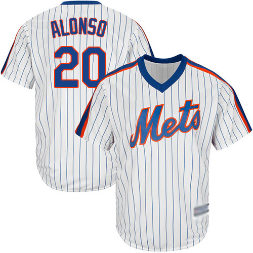 Mets #20 Pete Alonso White(Blue Strip) Alternate Cool Base Stitched Youth MLB Jersey