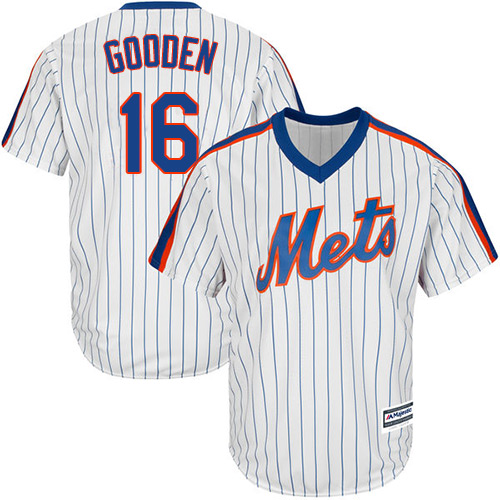 Mets #16 Dwight Gooden White(Blue Strip) Alternate Cool Base Stitched Youth MLB Jersey