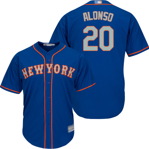 Mets #20 Pete Alonso Blue(Grey NO.) Cool Base Stitched Youth MLB Jersey