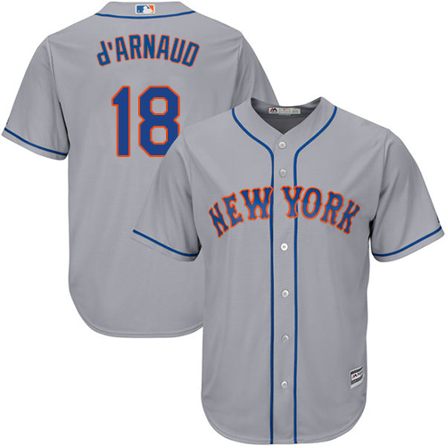 Mets #18 Travis d'Arnaud Grey Cool Base Stitched Youth MLB Jersey