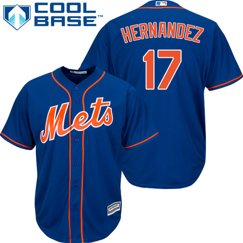 Mets #17 Keith Hernandez Blue Cool Base Stitched Youth MLB Jersey