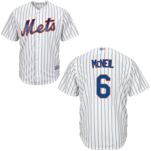 Mets #6 Jeff McNeil White(Blue Strip) Cool Base Stitched Youth MLB Jersey