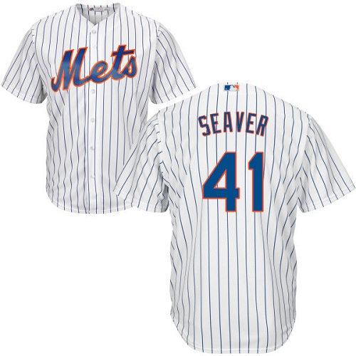 Mets #41 Tom Seaver White(Blue Strip) Cool Base Stitched Youth MLB Jersey