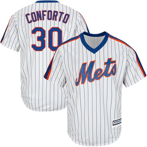 Mets #30 Michael Conforto White(Blue Strip) Alternate Cool Base Stitched Youth MLB Jersey
