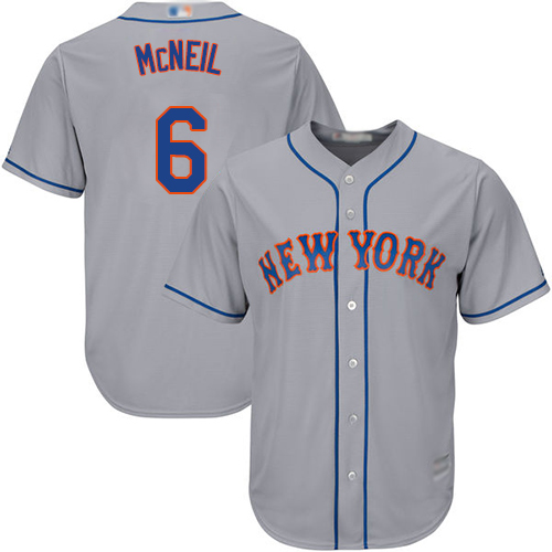 Mets #6 Jeff McNeil Grey Cool Base Stitched Youth MLB Jersey