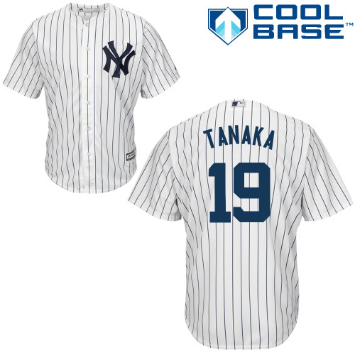 Yankees #19 Masahiro Tanaka White Stitched Youth MLB Jersey
