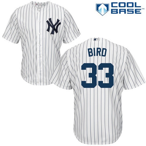 Yankees #33 Greg Bird White Cool Base Stitched Youth MLB Jersey