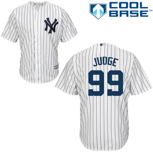 Yankees #99 Aaron Judge White Cool Base Stitched Youth MLB Jersey