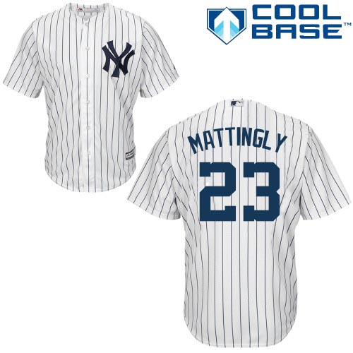 Yankees #23 Don Mattingly White Cool Base Stitched Youth MLB Jersey