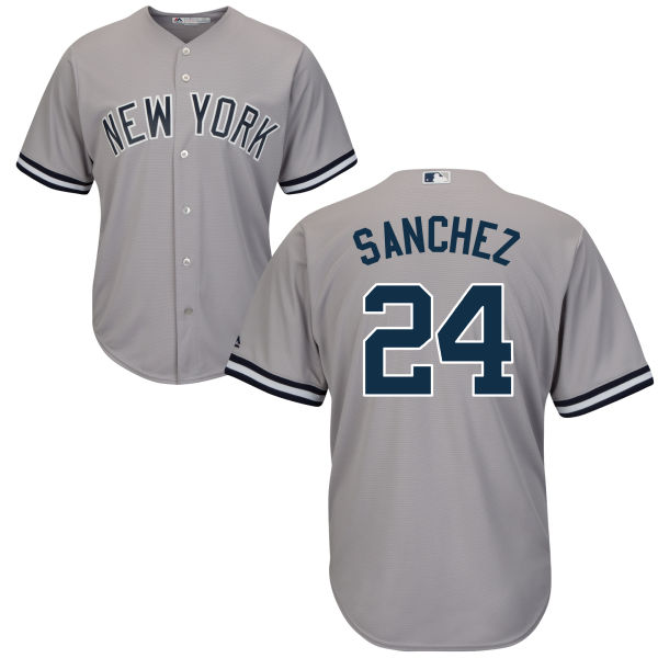 Yankees #24 Gary Sanchez Grey Road Stitched Youth MLB Jersey