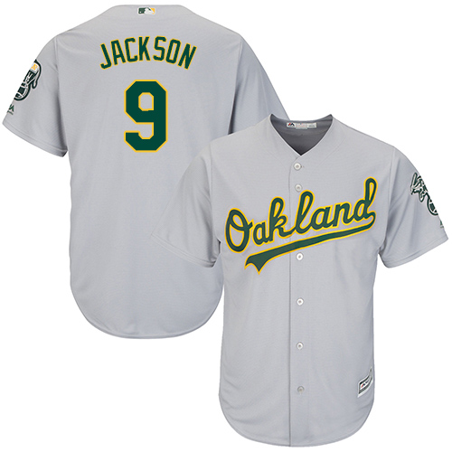 Athletics #9 Reggie Jackson Grey Cool Base Stitched Youth MLB Jersey