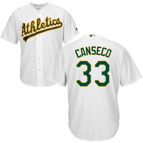 Athletics #33 Jose Canseco White Cool Base Stitched Youth MLB Jersey