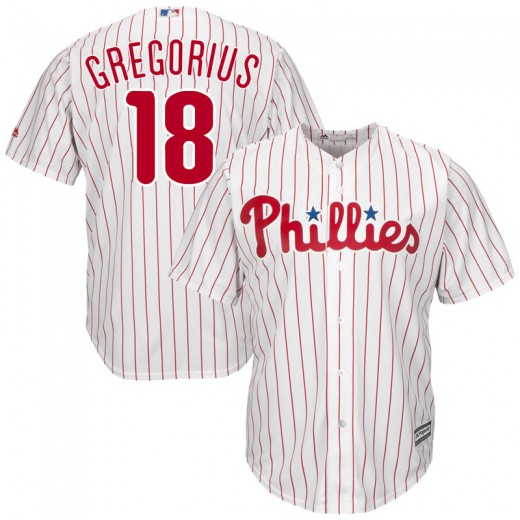 Phillies #18 Didi Gregorius White(Red Strip) Cool Base Stitched Youth MLB Jersey