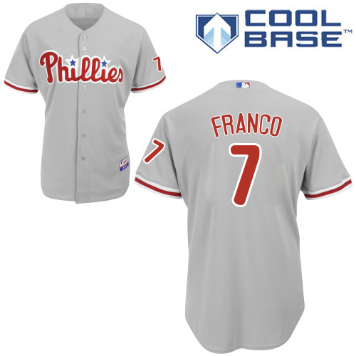 Phillies #7 Maikel Franco Grey Cool Base Stitched Youth MLB Jersey
