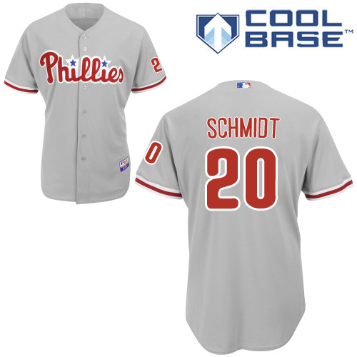Phillies #20 Mike Schmidt Grey Cool Base Stitched Youth MLB Jersey