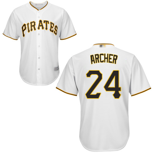 Pirates #24 Chris Archer White Cool Base Stitched Youth MLB Jersey