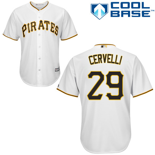 Pirates #29 Francisco Cervelli White Cool Base Stitched Youth MLB Jersey