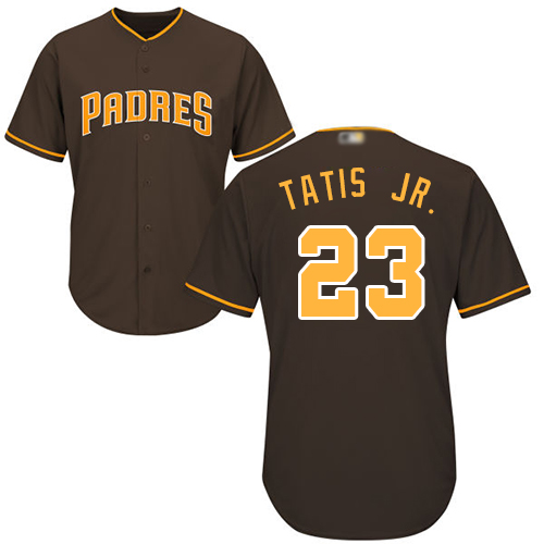 Padres #23 Fernando Tatis Jr. Brown Cool Base Stitched Youth MLB Jersey
