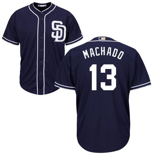 Padres #13 Manny Machado Navy blue Cool Base Stitched Youth MLB Jersey