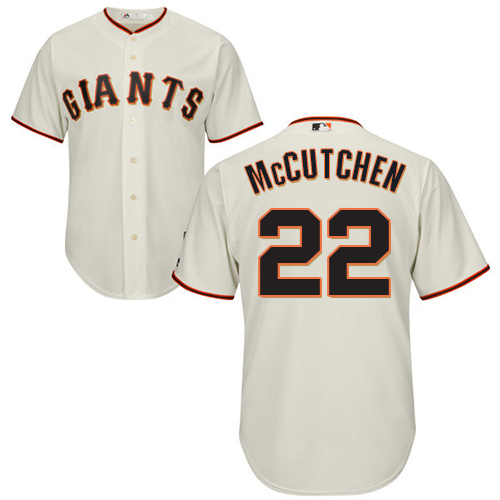 Giants #22 Andrew McCutchen Cream Cool Base Stitched Youth MLB Jersey
