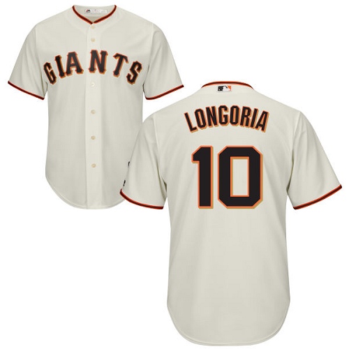 Giants #10 Evan Longoria Cream Cool Base Stitched Youth MLB Jersey