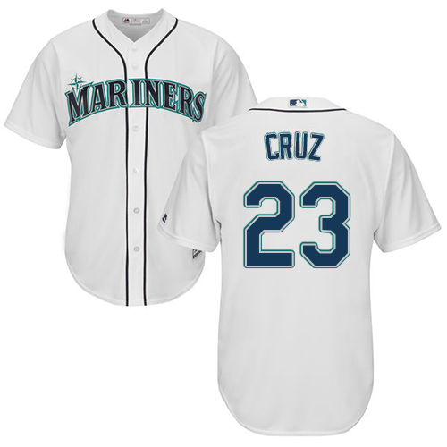 Mariners #23 Nelson Cruz White Cool Base Stitched Youth MLB Jersey
