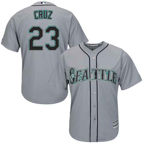 Mariners #23 Nelson Cruz Grey Cool Base Stitched Youth MLB Jersey