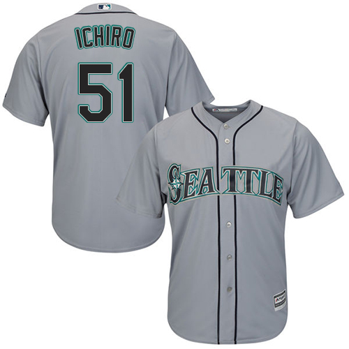 Mariners #51 Ichiro Suzuki Grey Cool Base Stitched Youth MLB Jersey