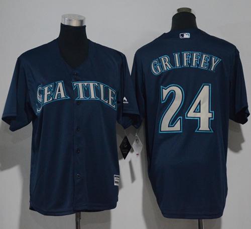 Mariners #24 Ken Griffey Navy Blue Cool Base Stitched Youth MLB Jersey