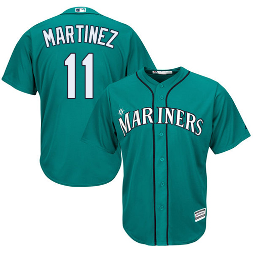 Mariners #11 Edgar Martinez Green Cool Base Stitched Youth MLB Jersey