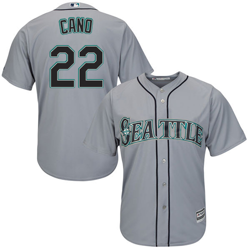 Mariners #22 Robinson Cano Grey Cool Base Stitched Youth MLB Jersey