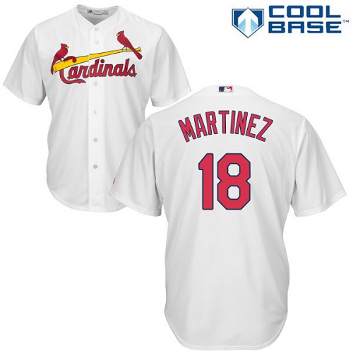 Cardinals #18 Carlos Martinez White Cool Base Stitched Youth MLB Jersey