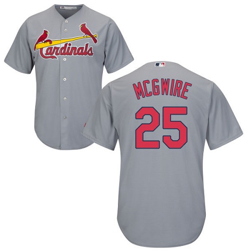 Cardinals #25 Mark McGwire Grey Cool Base Stitched Youth MLB Jersey