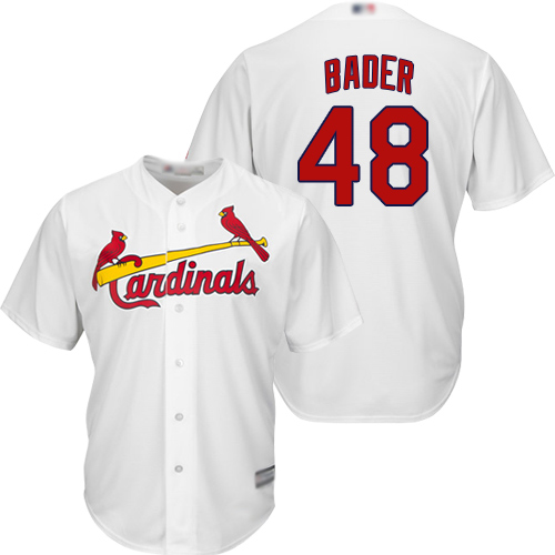 Cardinals #48 Harrison Bader White Cool Base Stitched Youth MLB Jersey