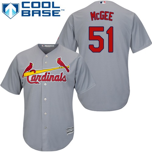 Cardinals #51 Willie McGee Grey Cool Base Stitched Youth MLB Jersey