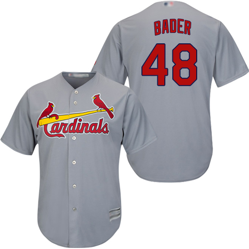 Cardinals #48 Harrison Bader Grey Cool Base Stitched Youth MLB Jersey