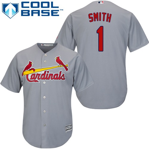 Cardinals #1 Ozzie Smith Grey Cool Base Stitched Youth MLB Jersey